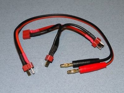 LOGIC RC Charge Lead - 4mm Bullet ~ 2 Deans Male