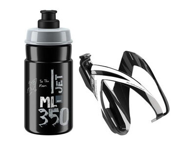 ELITE Ceo youth bottle kit includes cage and 66 mm, 350 ml bottle Youth Bottle kit includes cage & 350 ml bottle Jet Black  click to zoom image