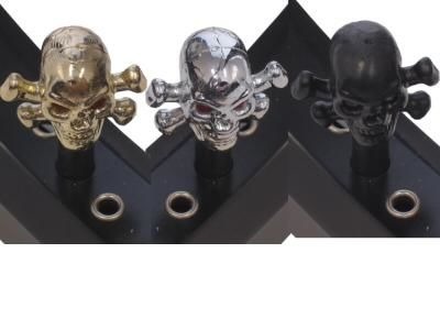 TRIK TOPZ Custom Caps (Pair) (Pair) Skull & Cross Chrome  click to zoom image