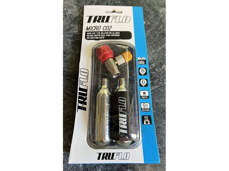 TRUFLO Micro CO2 pump including 2 x 16 g cartridges, click to zoom image