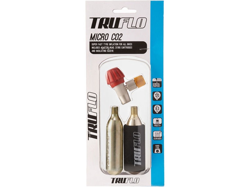 TRUFLO Micro CO2 pump - including 2 x 16 g cartridges, click to zoom image