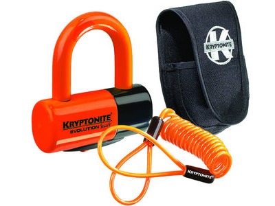 KRYPTONITE Evolution Disc Lock - Premium Pack - Orange Wth Pouch And Reminder Cable