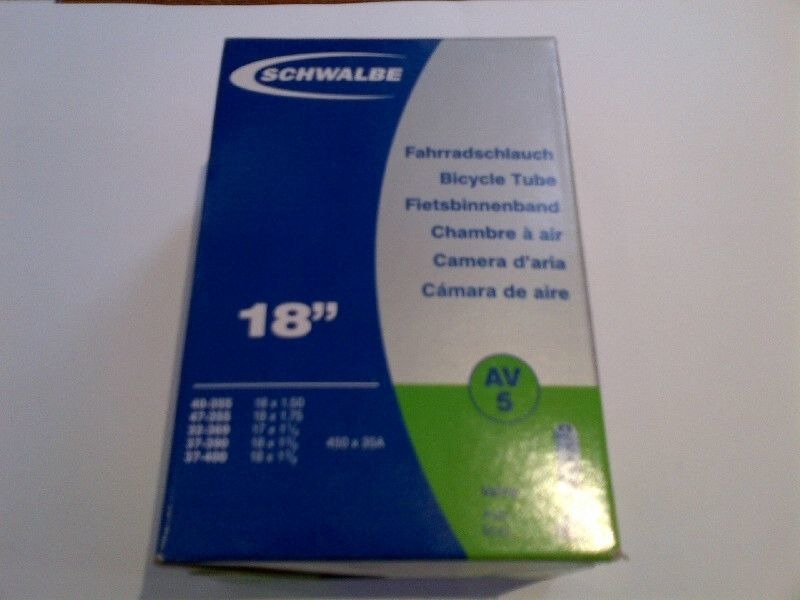 SCHWALBE Inner Tube 18" x 1.75 - 1.3/8 Schrader AV5 click to zoom image