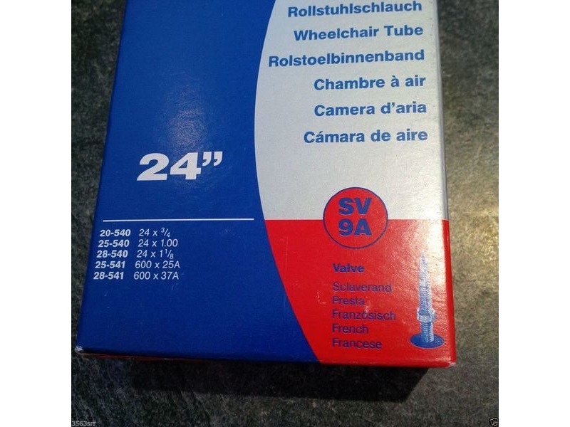 SCHWALBE 24 x 1.00 Inner Tube presta valve SV9A click to zoom image