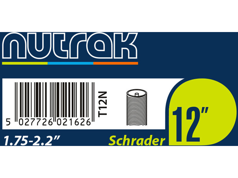 NUTRAK 12 x 1.75 - 2.125 inch Schrader inner tube click to zoom image