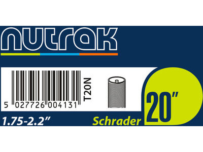 NUTRAK 20 x 1.75 - 2.125 inch Schrader inner tube