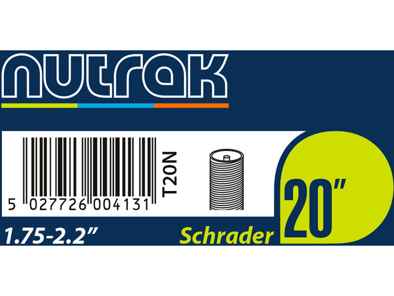 NUTRAK 20 x 1.75 - 2.125 inch Schrader inner tube click to zoom image