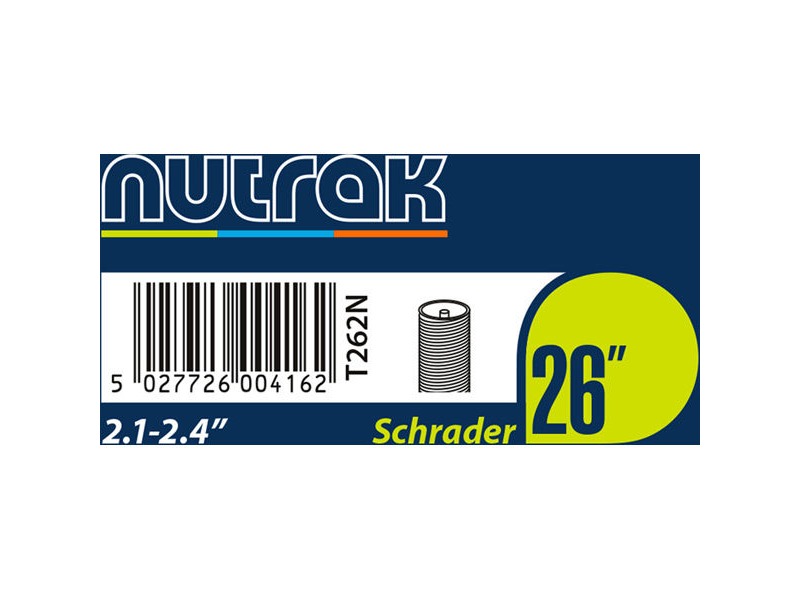 NUTRAK 26 x 2.1 - 2.4 inch Schraeder inner tube click to zoom image