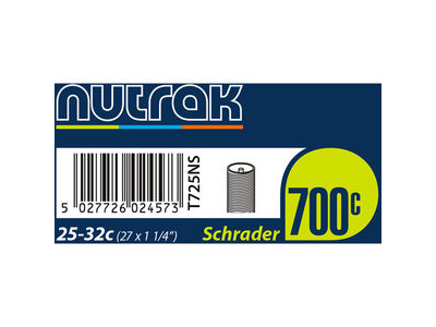 NUTRAK 700x25-32c (27 x 1-1 / 4 inch) inner tube 700x25-32c (27 x 1-1 / 4 inch) Schrader  click to zoom image