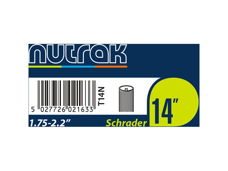 NUTRAK 14 x 1.75 - 2.125 inch Schrader inner tube click to zoom image
