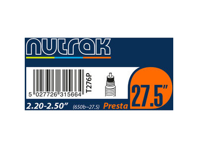 NUTRAK 27.5" (650B) x 2.2 - 2.5 inner tube (55/64-584). click to zoom image