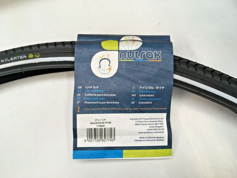 NUTRAK 27 x 1 1/4" Traditional tyre with puncture breaker and reflective click to zoom image