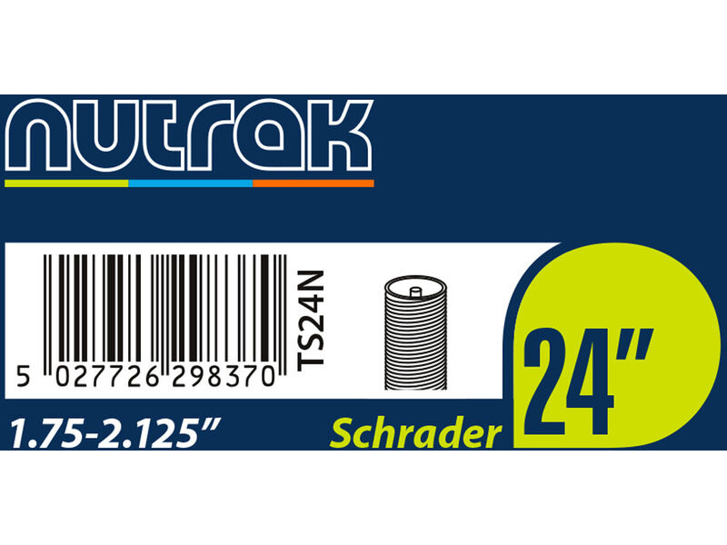 NUTRAK 24 x 1.75 - 2.125 inch Schrader - self-sealing inner tube click to zoom image