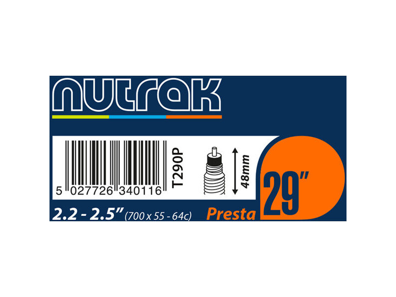 NUTRAK 29 X 2.2 - 2.5 inch Presta inner tube click to zoom image