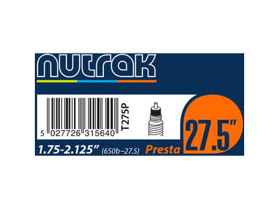 NUTRAK 27.5" or 650B x 1.75 - 2.125 inner tube  Presta  click to zoom image