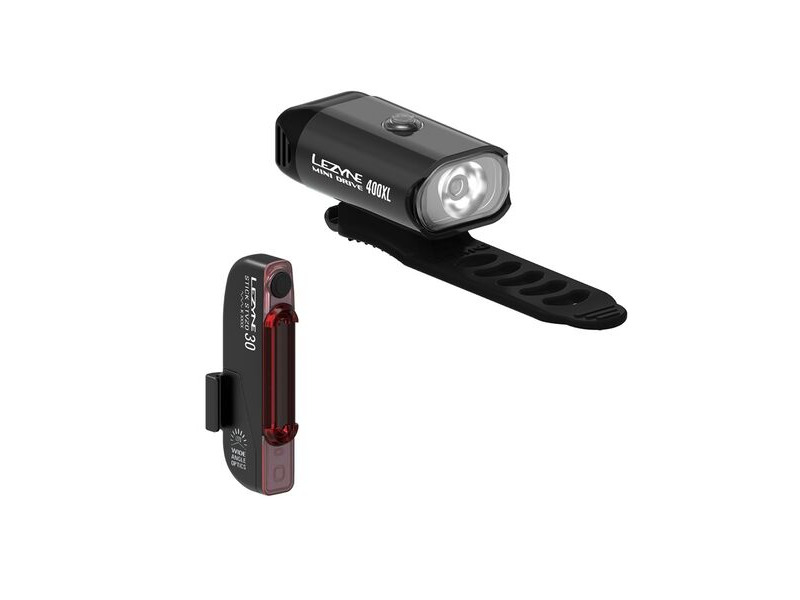 LEZYNE Mini Drive 400XL | Stick Drive LED Light Pair click to zoom image