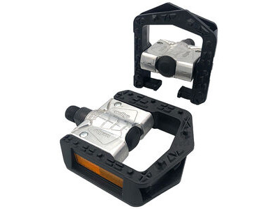 M PART Folding Pedal, alloy body, plastic cage 9/16".