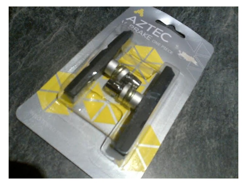 AZTEC Vtype onepiece brake blocks £6.99 Brakes Pads Southwater Cycles