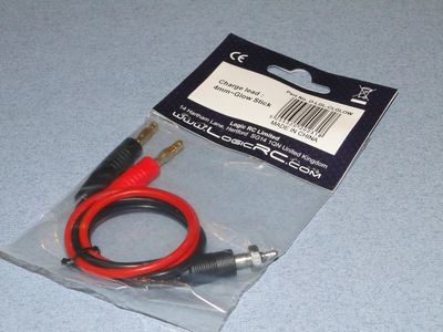 LOGIC RC Charge lead : 4mm Glow Plug Starter Stick - O-LGL-CLGLOW click to zoom image