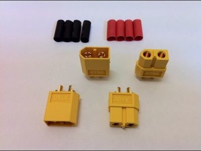 LOGIC RC XT60 Connector Set w/HS 2 pairs