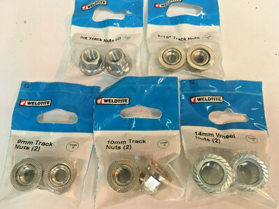 WELDTITE Wheel Nuts (Pair) 9mm,10mm,14mm,5/16",3/8" Options