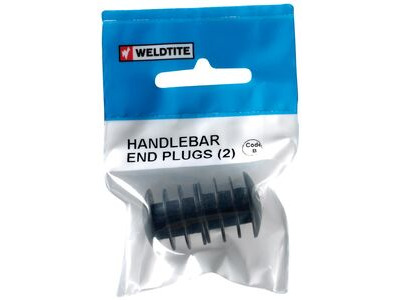WELDTITE HANDLEBAR END PLUG BLACK (PAIR)