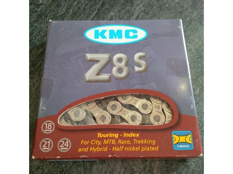 KMC CHAINS Z8 Silver/Grey 116L 6/7/8 speed chain click to zoom image