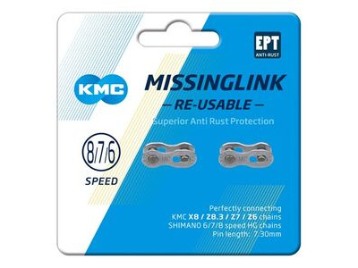KMC CHAINS MISSING LINK 6/7/8spd Antirust Re-Useable