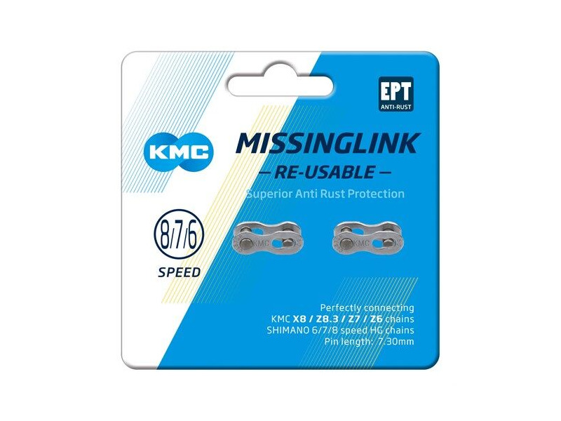 KMC CHAINS MISSING LINK 6/7/8spd Antirust Re-Useable click to zoom image