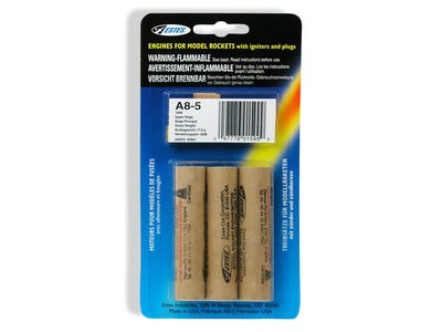 ESTES Motor Packs A range A8-5 (3 pack) multi  click to zoom image