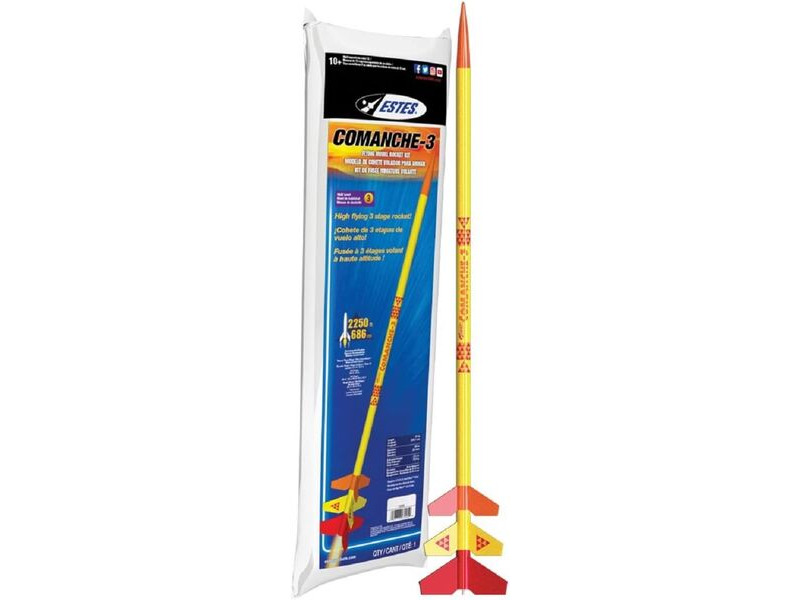 ESTES Comanche-3 Flying Model Rocket Kit Skill Level 3 (7279) click to zoom image