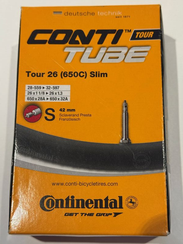 CONTINENTAL Tour 26 (650c) slim 26 x 1 1/8 - 1.3in Presta Tube click to zoom image