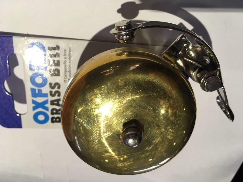 OXFORD PRODUCTS Brass Bike Bell 55mm (fits Standard Handlebars). click to zoom image