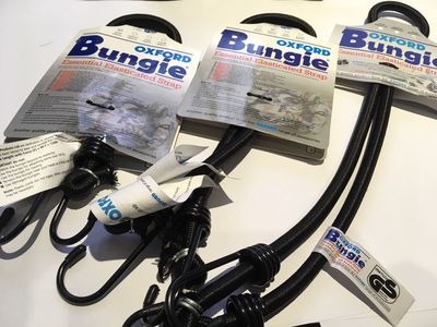 OXFORD PRODUCTS Elasticated Bungee Strap with Hooks (Length Option).