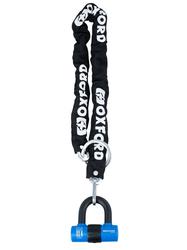 OXFORD PRODUCTS CHAIN 8 Chain Lock & Mini Shackle 8mm x 1000mm LK182 (Silver Rated) click to zoom image