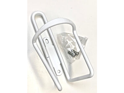 PREMIER Bottle Cage Alloy W/2 Bolt standard White  click to zoom image