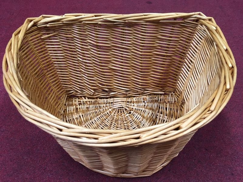 PREMIER D Shaped 16" Wicker Basket (Colour Option). click to zoom image