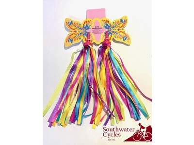 PREMIER Scooter or Bike Bar End Streamers Tassels one size Fabric Rainbow  click to zoom image