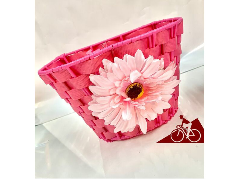 PREMIER Junior Woven 10" Plastic Basket with Flower click to zoom image