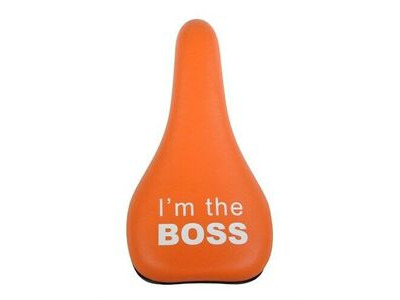 PREMIER BMX Saddle I'm The Boss Orange click to zoom image