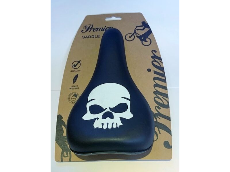 PREMIER BMX Saddle Skull Black click to zoom image