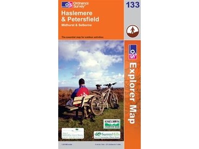 ORDINANCE SURVEY Explorer Map  133 Haslemere and Petersfield click to zoom image