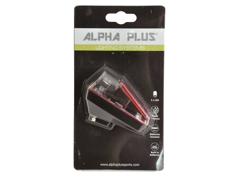ALPHA PLUS Mudguard Fitting Rear Red LED Light Incl Reflector click to zoom image