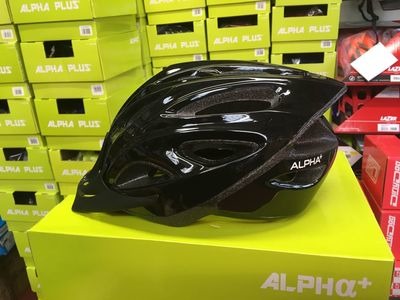 ALPHA PLUS Shadow Cycle Helmet (Size & Colour Options). 54-61cm Black  click to zoom image