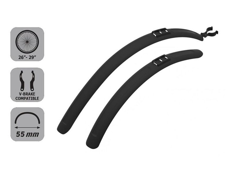 ALPHA PLUS Trail 55 Mudguard Set 26-29" click to zoom image