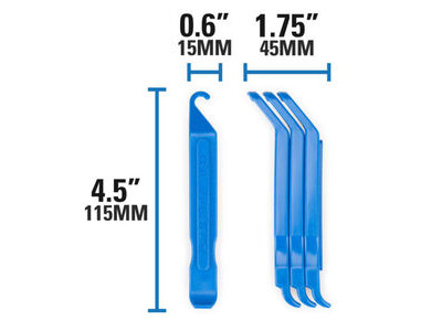 PARK TOOL TL1.2C - Tyre lever set of 3 click to zoom image