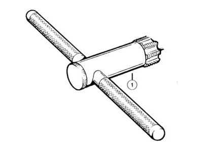 PARK TOOL 676 - handle weldment with arbor for BTS1