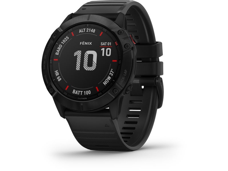 GARMIN Fenix 6X Pro GPS Watch - Black with Black Band click to zoom image