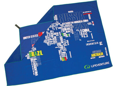 LIFEVENTURE SoftFibre Printed Towel - Giant - World in Words