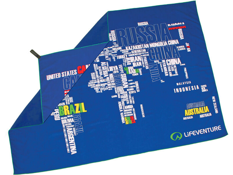LIFEVENTURE SoftFibre Printed Towel - Giant - World in Words click to zoom image